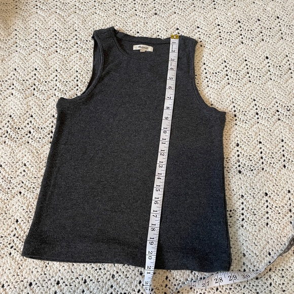 Madewell Ribbed Sleeveless Tank Dark Gray (XSmall) - Picture 7 of 11